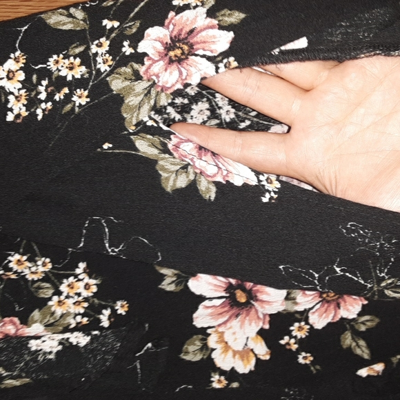 XL , Xhilaration, 2 piece bohemian wrap pants and matching smocked crop top. - Picture 4 of 11